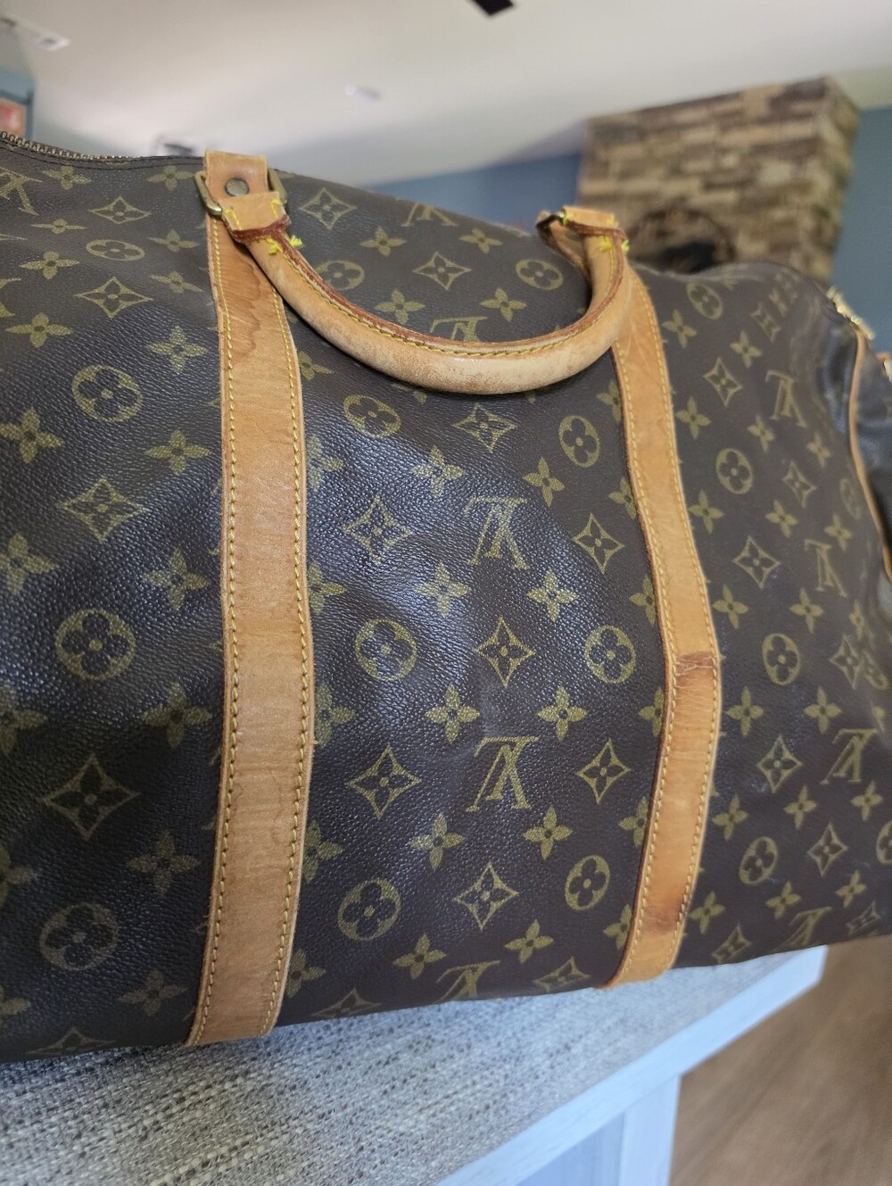 Louis Vuitton Monogram Canvas Duffel Bag in Brown and Tan - Picture 5 of 15